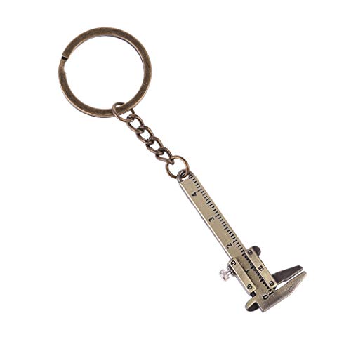 Portable Mini Vernier Caliper Measure Tools for Key Chain Zinc Alloy Calipers Gauge Slide Ruler for Key Woodworking Mini Vernier Caliper Yuly