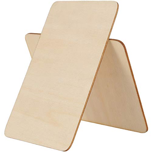 ZEONHAK 100 Pack 6 x 4 Inches Rectangle Unfinished Wood Pieces, Unfinished Blank Wood Slices with Sharp Corners, Rectangle Wood Cutouts for Painting, ZEONHAK