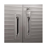 Seville Classics UltraHD 2-Piece Heavy Duty Mega Solid Steel Metal 2-Door Lockable Stacker Wall Storage Cabinet Set Organizer for Garage, Office, Seville Classics