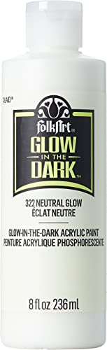 FolkArt glow in the dark Acrylic paint, 8 oz, Neutral 8 Fl Oz - WoodArtSupply