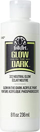 FolkArt glow in the dark Acrylic paint, 8 oz, Neutral 8 Fl Oz FolkArt