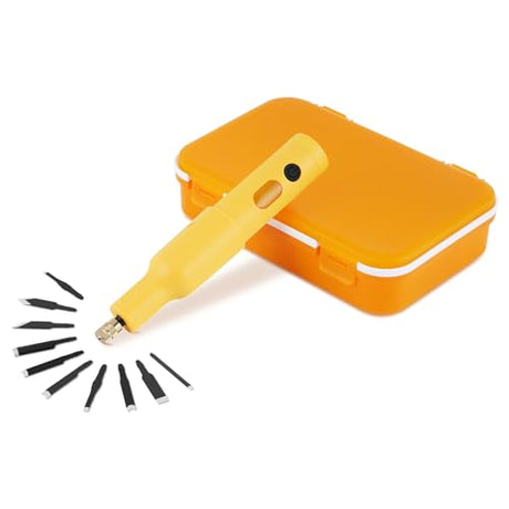 YUCHENGTECH Electric Wood Chisel Carving Tool Electric Woodworking Carving Chisel Tools Electric Wood Carving Chisel with 10 Carving Blades YUCHENGTECH