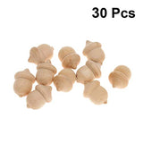 Healifty Unfinished Wood Acorn DIY Natural Wooden Acorn for Arts and Crafts for Children Kid Graffiti Rustic Wedding Party Decorations 30pcs Healifty