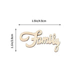 Amosfun 2x1.1'' Wedding Wooden Cutouts Mini Family Wooden Slices Embellishments for DIY Craft Decorations 15pcs Amosfun