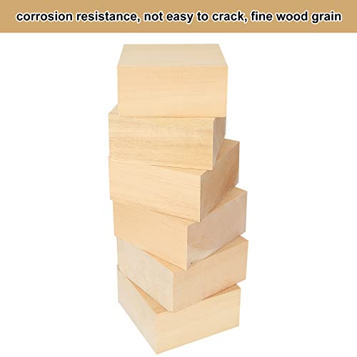 ACXFOND 40PCS Basswood Carving Blocks, 6x1x1 inch Unfinished Wood Blocks  for Crafts, Unfinished Wood Squares Wooden Blocks for Arts and Crafts