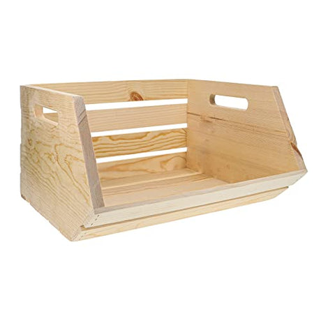 Make Market 18”; Stackable Wood Bin Make Market