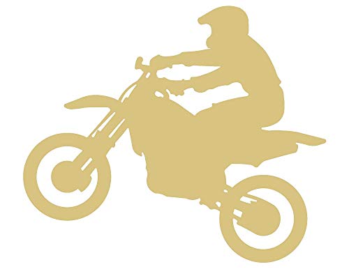 Dirt Bike Cutout Unfinished Wood Door Hanger Motocross Kids Room MDF Shape Canvas Style 1 - WoodArtSupply