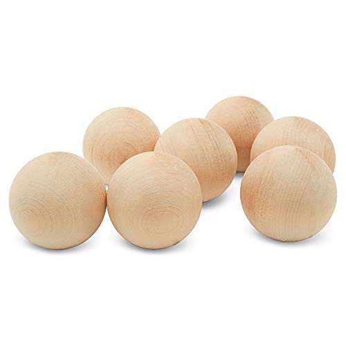 2-1/2 inch Wooden Balls, Bag of 2 Unfinished Natural Hardwood Wooden Balls for Crafts and DIY Projects (2-1/2 inch Birch Spheres) by Woodpeckers - WoodArtSupply