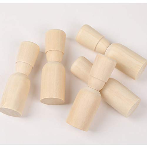 Healifty 10pcs Doodle Wooden Man Hand-Painted Wooden Puppet Craft Unfinished Wood Doll Bodies Wood Peg Dolls Kids Wooden Toys DIY Drawing Wooden Healifty