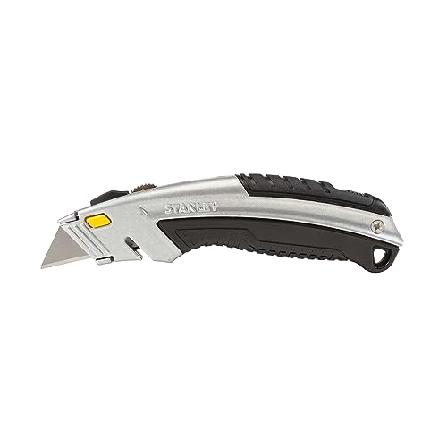 Stanley 10788 Curved Quick-Change Utility Knife, High Carbon Steel Retractable Blade, 3 Blades Stanley