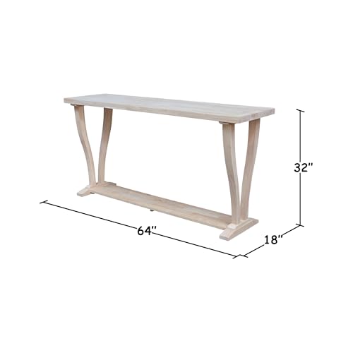 International Concepts LaCasa Console Table, Unfinished