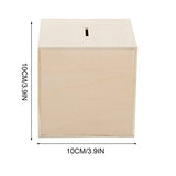 Toyvian 3Pcs DIY Unfinished Wooden Piggy Bank Wood Coin Bank Wood Change Box Paint Decorate Assembly Box Craft Kits for Kids Adult Gift Table Toyvian