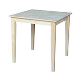 International Concepts Square Solid Wood Top Table with Shaker Legs, 30-Inch IC International Concepts