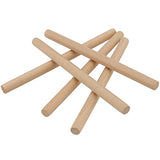 HOZEON 100 PCS 3/8 x 6 Inch Dowel Rods Wood Sticks, Natural Wooden Dowel Rods Dowel Sticks, Unfinished Wood Sticks for Crafts and DIY Project HOZEON