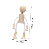 COHEALI 6pcs Wooden Cartoon Toy Wooden Robots to Paint Wooden Peg People Unfinished Wood Playthings Wood Doll Figures Robot Decor Unfinished Wood COHEALI