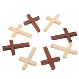 STOBOK 20pcs Cross Diy Pendant Jewelry Cross Charm Jesus Cross Figurine Wood Cross Embellishment Unfinished Wood Cross Unfinished Wood Charms STOBOK