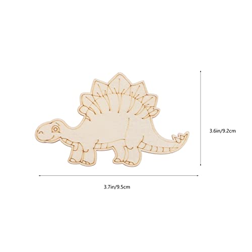 ABOOFAN 10 Pcs DIY Dinosaur Coloring Unfinished Dinosaur Toys Dinosaur Wood Slices Hollow Wood Animals Unfinished Wood Discs Dinosaur Craft Slices ABOOFAN