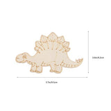 ABOOFAN 10 Pcs DIY Dinosaur Coloring Unfinished Dinosaur Toys Dinosaur Wood Slices Hollow Wood Animals Unfinished Wood Discs Dinosaur Craft Slices ABOOFAN
