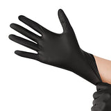 YOTU Black Disposable Nitrile Latex & Powder Free 6-Mil Gloves 100 Count, Textured, Mechanic Wearing, Cleaning, Food Black Medium YOTU