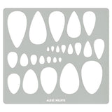 Aleks Melnyk #151 Metal Stencil for Jewelry, Shape Earring Teardrops Cutouts Stencil, Lapidary Template for Cabochons, Tear Drop, Jewelry Making - WoodArtSupply