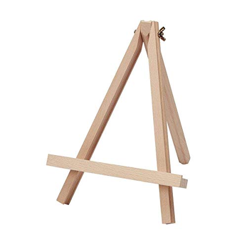 KINGART Artist Painting Set with 6 Vivid Acrylic Paint Colors, 12" Easel, 4 Canvas Panels, 3 Brushes, Painting Palette - School, Students, Beginners KINGART