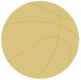 Basketball Cutout Unfinished Wood Sports Theme Locker Room Kids Room School Door Hanger MDF Shape Canvas Style 1 (12") Diverse Woodworking