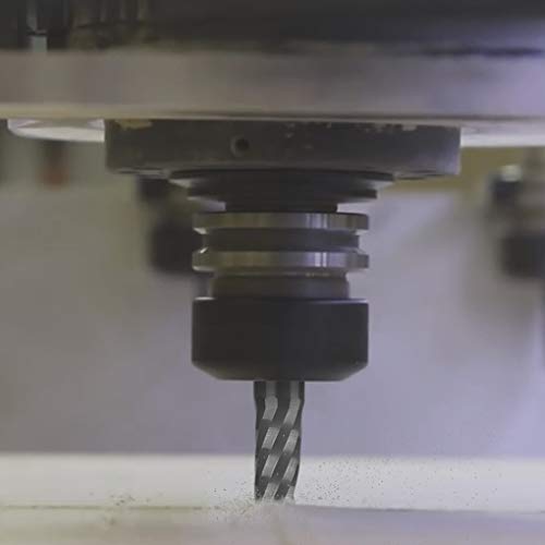 HQMaster 1/8 Shank CNC Router Bits Inch Shank 3.175mm End Mill Single Flute Spiral Router Bit Milling Cutter Upcut Cutting Engraving Single Edged HQMaster