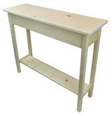 36" Unfinished Pine Console Sofa Table with Bottom Shelf Generic