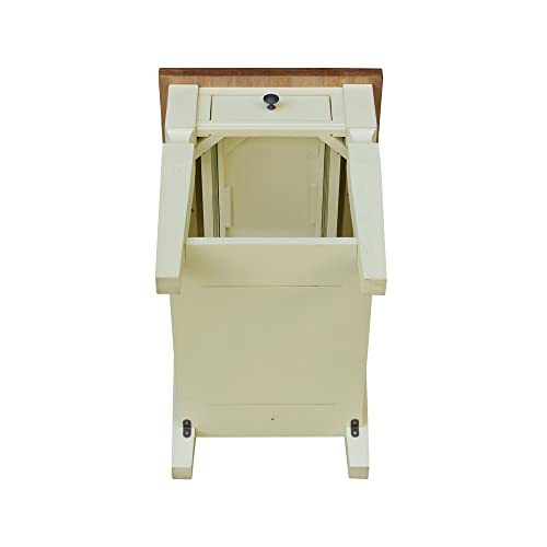 IC International Concepts International Concepts Vista End Table, Hickory/Shell IC International Concepts