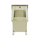 IC International Concepts International Concepts Vista End Table, Hickory/Shell IC International Concepts