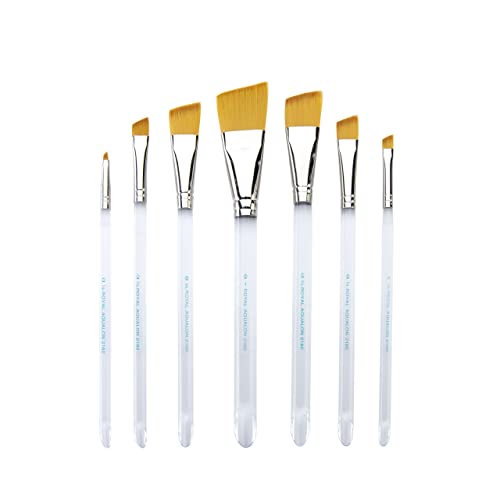 Aqualon Royal & Langnickel Angular Artist Brush Set, 7-Piece - WoodArtSupply