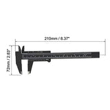 uxcell Vernier Caliper 150mm 6 Inch Metric Mini Double Scale Plastic Ruler Measuring Tool Black uxcell