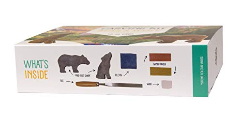 STUDIOSTONE CREATIVE DIY Arts & Crafts Carving Kit Kids Adults Bear & Wolf Sculpture Soapstone STUDIOSTONE CREATIVE