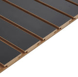 SSWBasics 4 ft x 2 ft Horizontal Black Slatwall Panels for Wall (24"H x 48"L) - Pack of 2 - Garage Wall Organizer Panels and Craft Storage SSWBasics