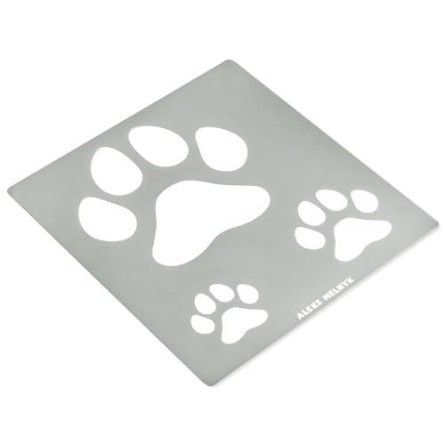 Aleks Melnyk #61 Paw Print Stencils for Painting on Wood, Tiger Print Stencil, Dog Paw, Puppy Paw, Small Cat Paw, Dog Footprint Stencil, Paw Print - WoodArtSupply