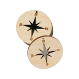 ALL SIZES BULK (12pc to 100pc) Unfinished Wood Wooden Compass Hoop Star Cutout Laser Dangle Earring Jewelry Blanks Charms Ornaments Shape Crafts Made Texan Wood Crafts