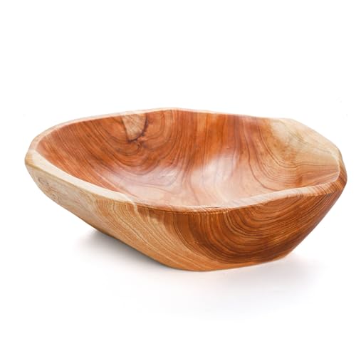 ZENFUN Wood Root Dish Bowl, Natural Wooden Bowl Snack Bowl, Handmade Serving Bowl for Candy, Bread, Snacks, Serving Appetizer Display, 7.8''-9.5'' - WoodArtSupply