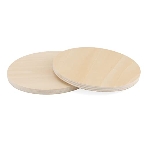 SOUJAP 30 Pack 4 Inch Wood Plywood Circles, 1/4 Inch Thick Round Wood Cutouts, Unfinished Wood Discs for Crafts, Painting, DIY SOUJAP