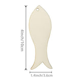 Mini Fish Hanging Wood Sea Fish Shape Unfinished Wood with Twines DIY Craft Ornament for Christmas Wedding Birthday Birthday Sea Theme Party Lamantery