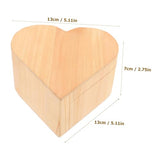 MAGICLULU Box Wooden Heart Box Wooden Gift Organizer Small Gift Container Jewelry Container Wood Heart Case Wooden Jewelry Cases Tabletop Mirror MAGICLULU