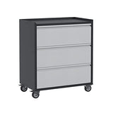 Aobabo Metal Tool Storage Cabinets with Wheels,3 Drawers Rolling Tools Chest Cabinet for Garage,Warehouse,Assembly Required Aobabo