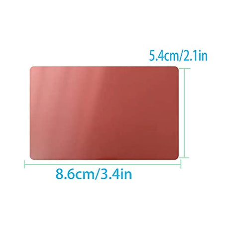 50 Pack Metal Business Cards Blanks Aluminum Sheet 0.2mm Blank Engraving Metal Tags Materials for CNC Engraver Laser Engraving DIY Gift Cards MTGHYARE