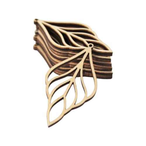 ALL SIZES BULK (12pc to 100pc) Unfinished Wood Wooden Laser Cutout Long Leaf Dangle Earring Jewelry Blanks Shape Crafts Made in Texas Texan Wood Crafts