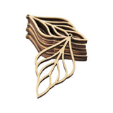 ALL SIZES BULK (12pc to 100pc) Unfinished Wood Wooden Laser Cutout Long Leaf Dangle Earring Jewelry Blanks Shape Crafts Made in Texas Texan Wood Crafts