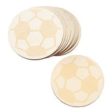 Pack of 24 Unfinished Wood Soccer Ball Cutouts by Factory Direct Craft - Blank Wooden Sports Team Banquet Mascot Cheerleader Art and Craft Activities Factory Direct Craft