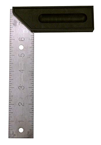 Johnson Level & Tool 450 Try & Mitre Square – Structo-Cast Handle, 8", Silver, 1 Square Johnson