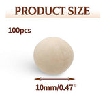 Uenhoy 100 Pcs Wooden Round Ball 1/2" (12mm) Unfinished Natural Wood Balls Wooden Spheres for Crafts and DIY Projects Uenhoy