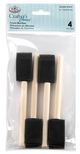 Royal & Langnickel - Crafter's Choice 4 Count 1" Foam Brushes | RFOMW-4PACK Royal Brush