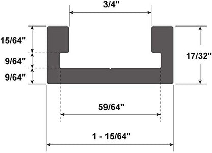 POWERTEC 71568 Miter T-Track with Miter T-Bar, 32-Inch - WoodArtSupply