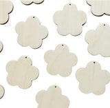 ALL SIZES BULK (12pc to 48pc choice) Unfinished Wood Laser Cutout 5 Petal Flower Dangle Earring Jewelry Blanks Shape Crafts Made in Texas Texan Wood Crafts